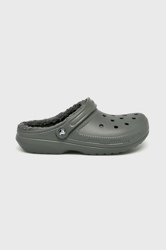 Crocs papuci Classic Lined Clog gri 203591.CLASSIC.LINED