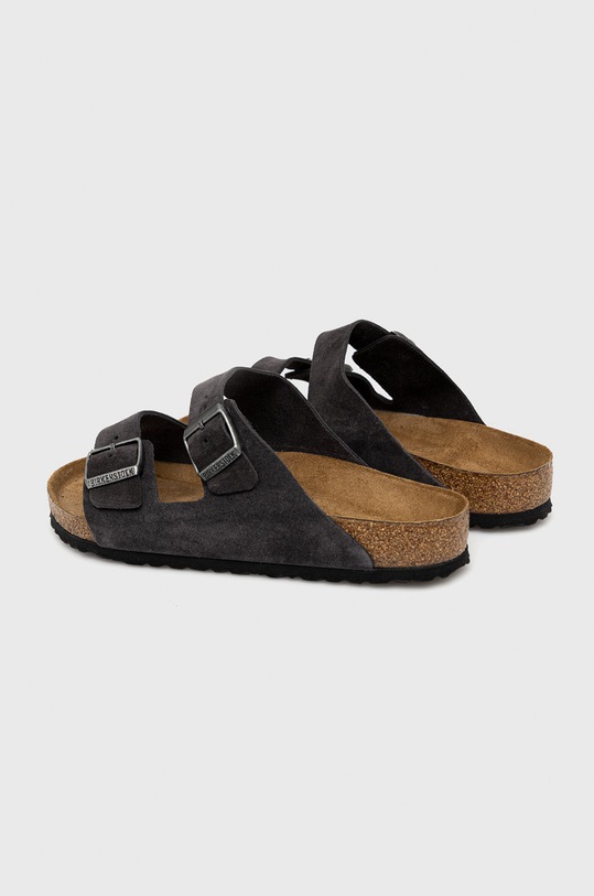 Obuwie Birkenstock klapki zamszowe Arizona SFB 552321.GRAY szary