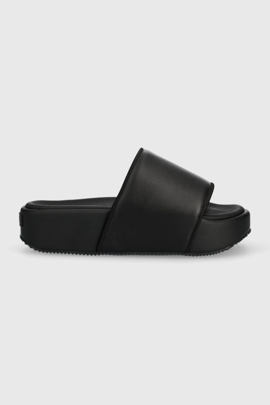 Y-3 klapki skórzane Slide pozostałe czarny FZ6403