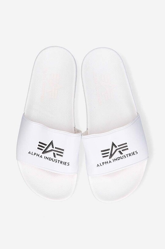 Šľapky Alpha Industries Slider 106956.09 biela