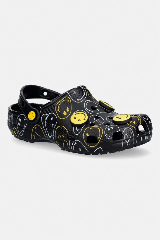 Crocs klapki Smiley Classic Clog syntetyczny czarny 211693.90H