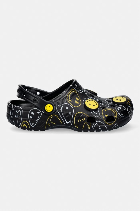 Obuwie Crocs klapki Smiley Classic Clog 211693.90H czarny
