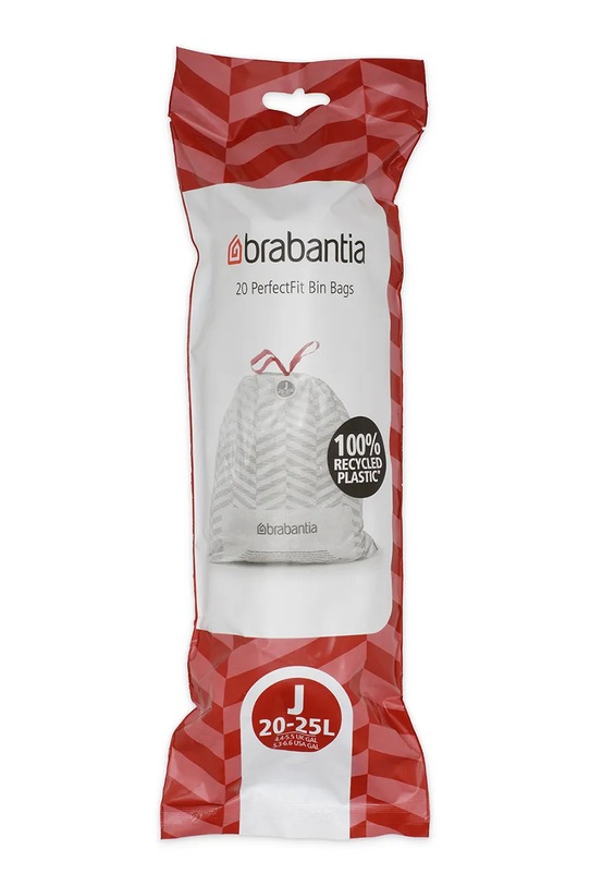 Brabantia worki na śmieci PerfectFit, J, 20-25 L, 6 x 20 szt. 138362 biały AA00
