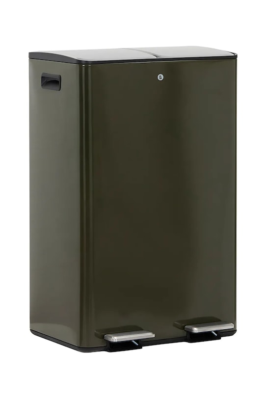 House Doctor kosz na śmieci ze stali nierdzewnej 46 x 35,5 x 71 cm zielony 900000992