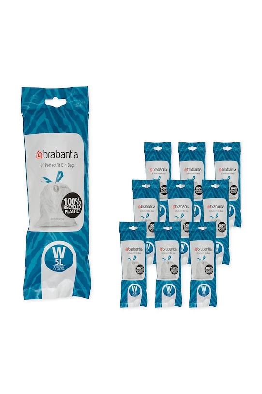 Brabantia Worki na śmieci 5 l biały 137884