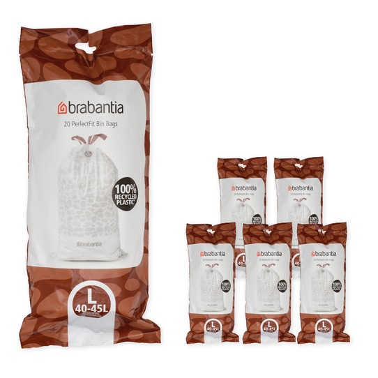 Brabantia worki na śmieci 40-45 l biały 138669