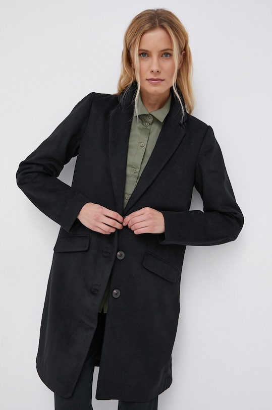 Vila - Płaszcz bez kaptura czarny 14056450