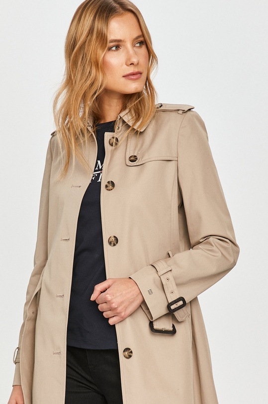 Trench kabát Tommy Hilfiger šedá WW0WW24966
