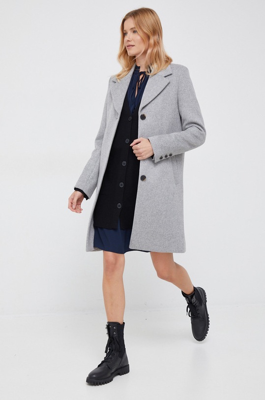 Selected Femme płaszcz wełniany 16079292.LightGreyM szary AA00