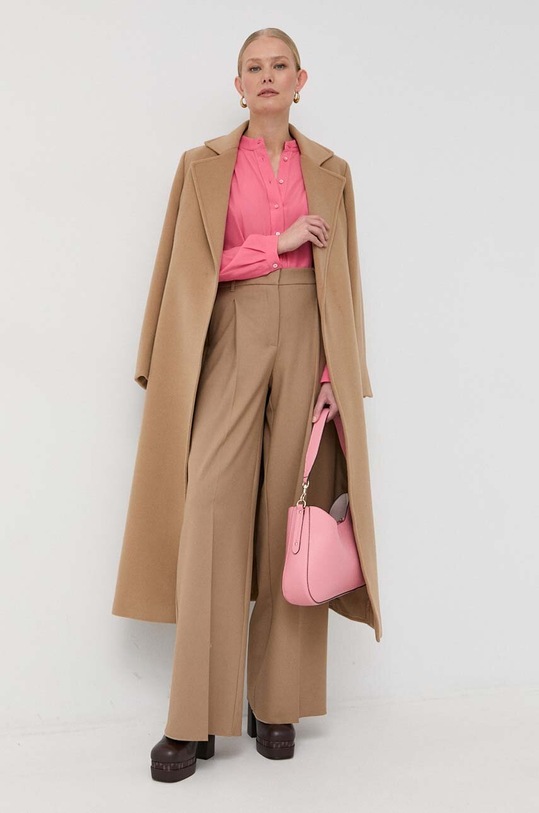 Шерстяное пальто MAX&Co. бежевый 40119523