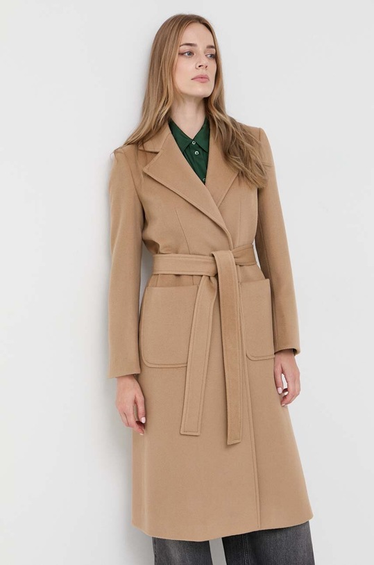 MAX&Co. płaszcz wełniany beżowy 40149723