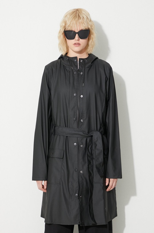 Rains palton de ploaie Curve Jacket necaptusit negru 1206