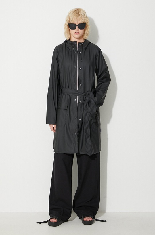 Rains palton de ploaie Curve Jacket 1206 negru AA00