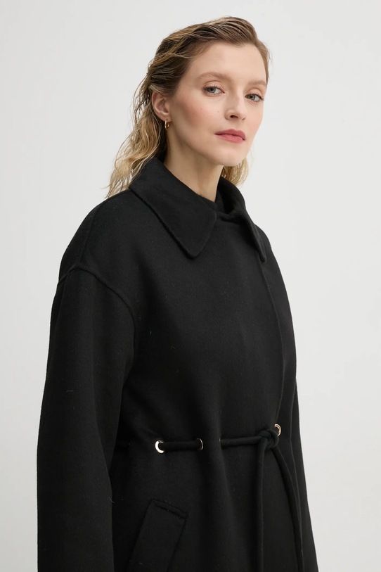 Μάλλινο παλτό BA&SH 1H22KATE μαύρο