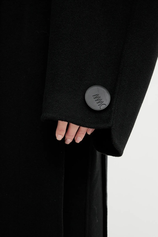 MMC STUDIO płaszcz wełniany czarny VESPERE.COAT