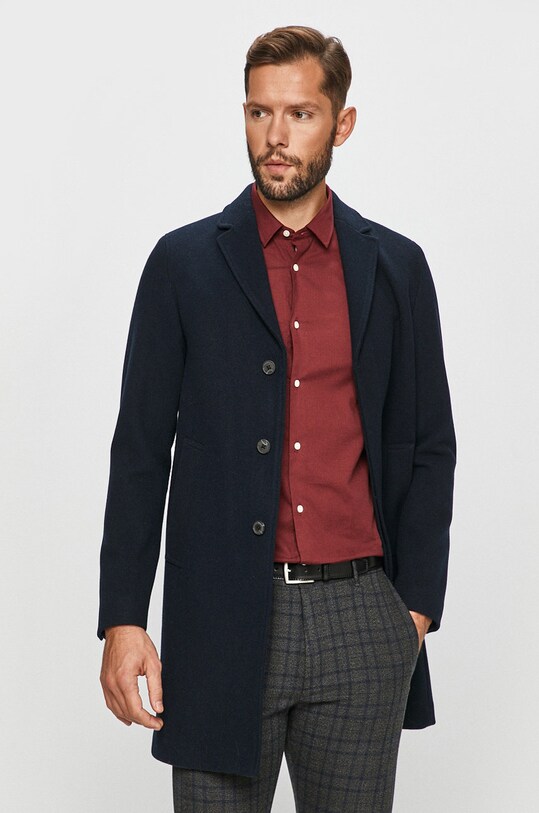 Selected Homme - Palton cu captuseala bleumarin 16075841