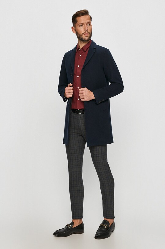 Selected Homme - Kabát 16075841 tmavomodrá AA00