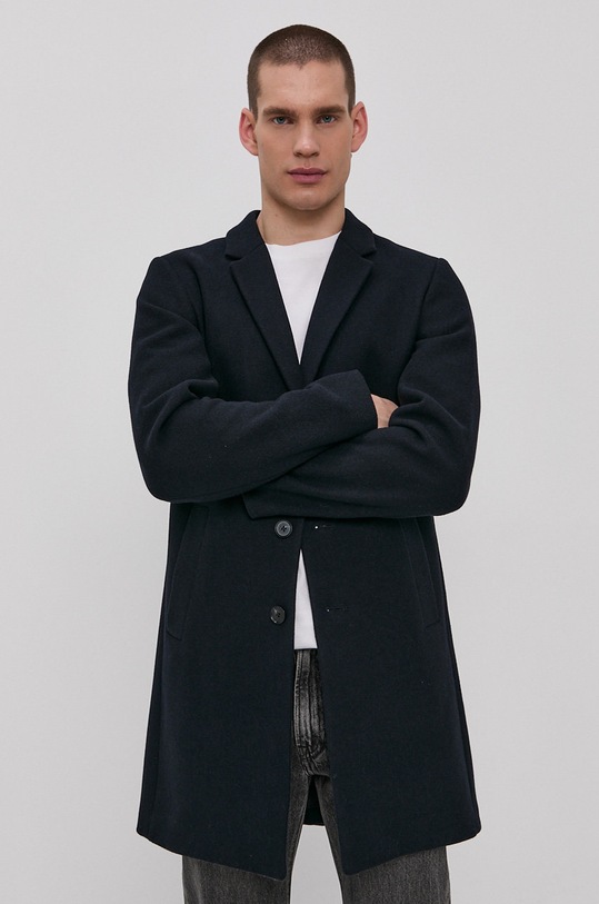 Jack & Jones - Kabát bez kapucne tmavomodrá 12171374