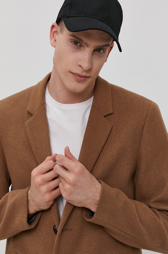 Jack & Jones - Płaszcz brązowy 12171374