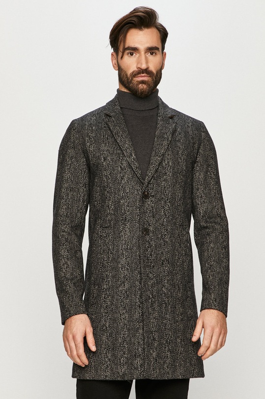 Jack & Jones - Płaszcz bez kaptura czarny 12171374