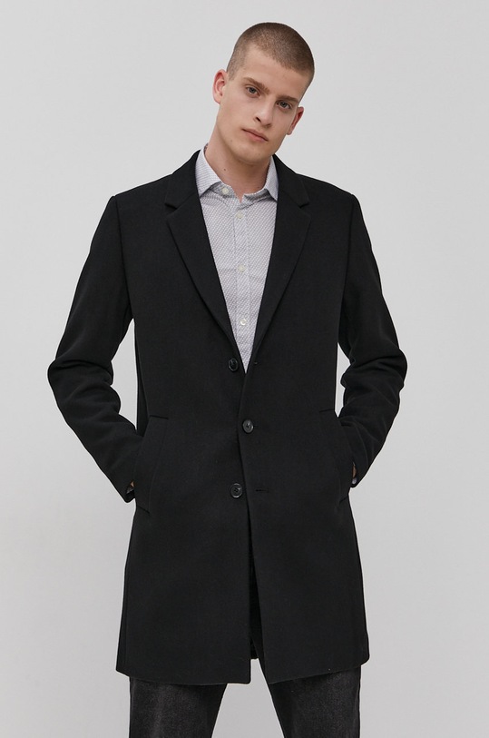 Jack & Jones - Kabát bez kapucne čierna 12171374