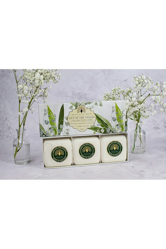 The English Soap Company szappanok készlete Lily Of The Valley 3 x 100 g 3 db 44SBE0010 többszínű AA00