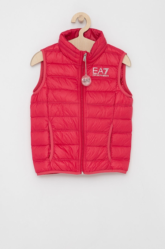 EA7 Emporio Armani - Bezrękawnik dziecięcy 104-164 cm 8NBQ01.BN29Z bez kaptura czerwony 8NBQ01.BN29Z