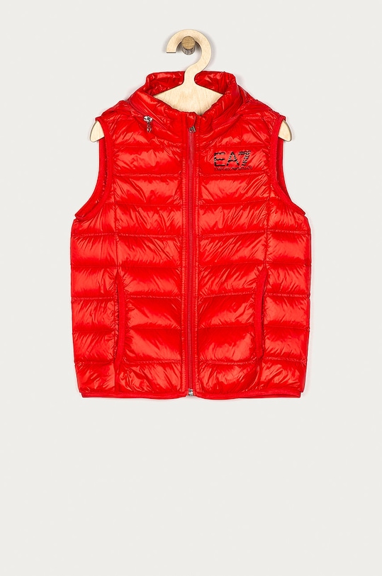 EA7 Emporio Armani - Bezrękawnik dziecięcy 104-164 cm 8NBQ01.BN29Z bez kaptura czerwony 8NBQ01.BN29Z