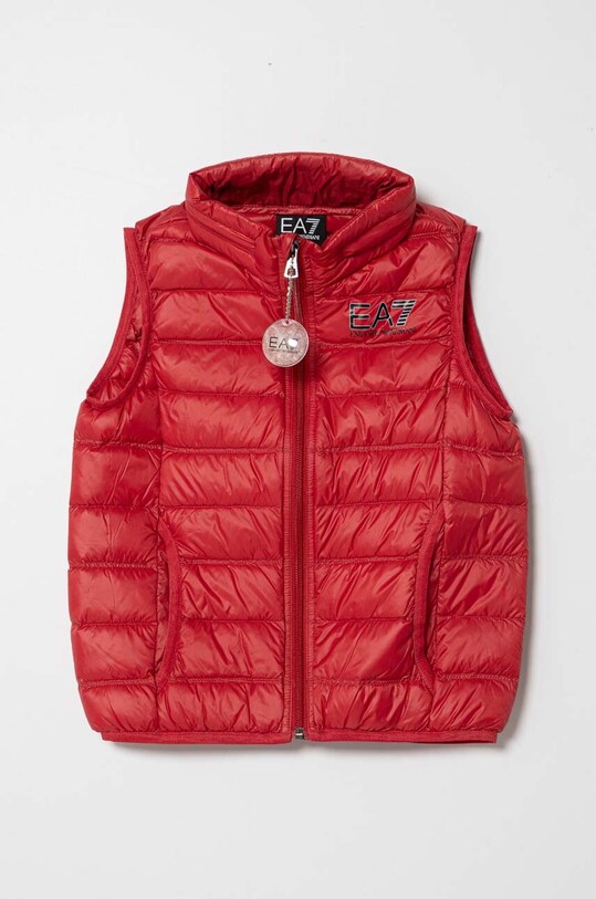 EA7 Emporio Armani vesta de puf pentru copii cu captuseala rosu 8NBQ02.BN29Z