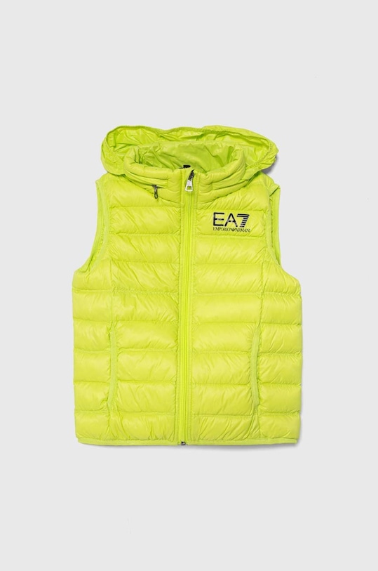 Detská páperová vesta EA7 Emporio Armani jemné zateplenie zelená 8NBQ02.BN29Z