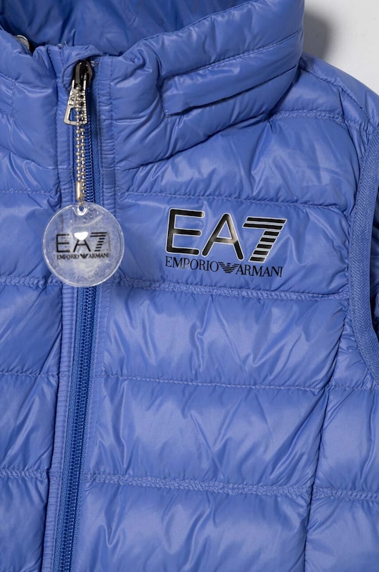 Chłopiec EA7 Emporio Armani bezrękawnik puchowy dziecięcy 8NBQ02.BN29Z niebieski
