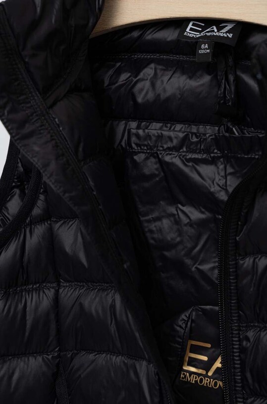 Детский пуховой безрукавник EA7 Emporio Armani чёрный 8NBQ02.BN29Z