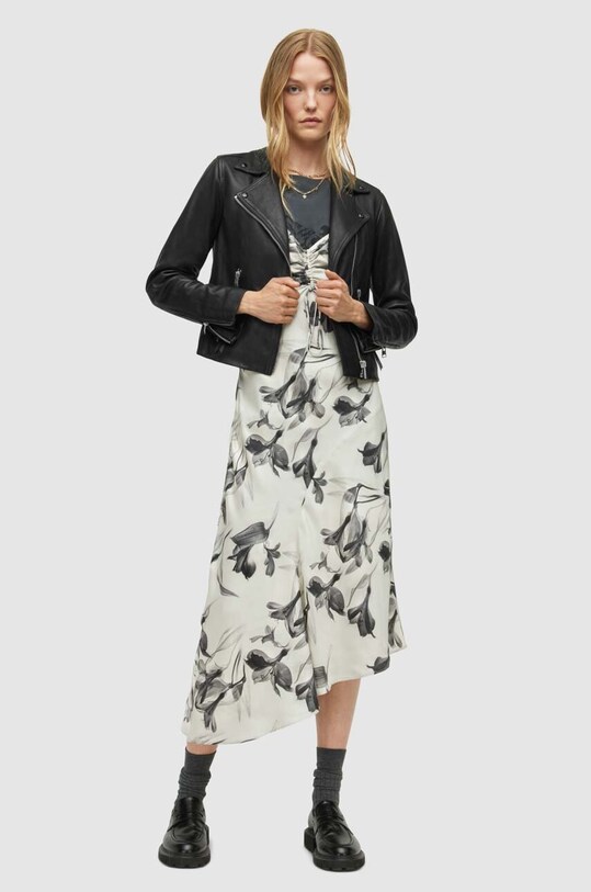 AllSaints - Kožená bunda Dalby Biker WL004N