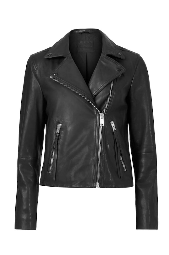 AllSaints - Koжено Яке Dalby Biker WL004N черен