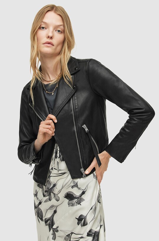 AllSaints - Kožená bunda Dalby Biker WL004N