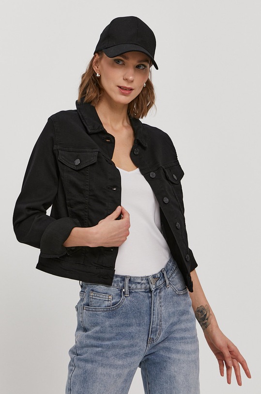 Džínová bunda Vero Moda riflovina černá 10248564