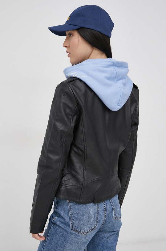 Odzież Vila Ramoneska skórzana 14067521.Black czarny