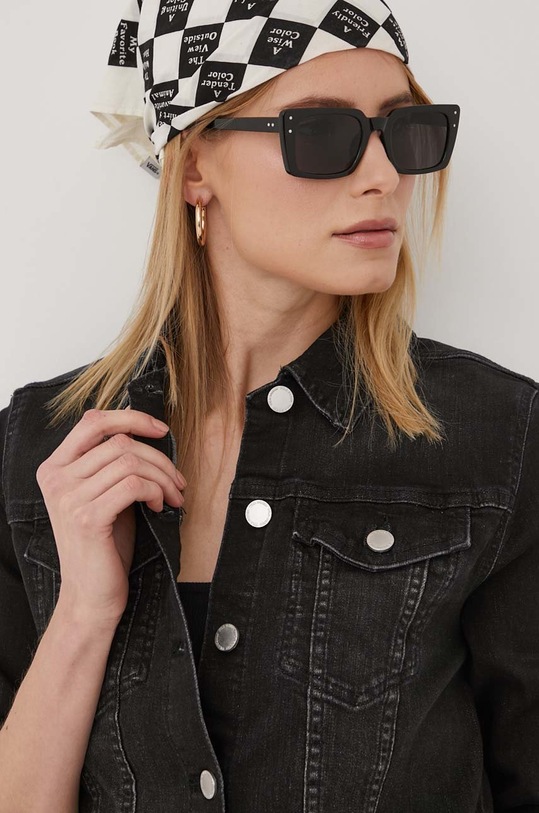 Rifľová bunda Vila čierna 14071091.BlackDenim