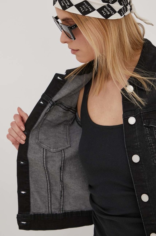 Rifľová bunda Vila 14071091.BlackDenim