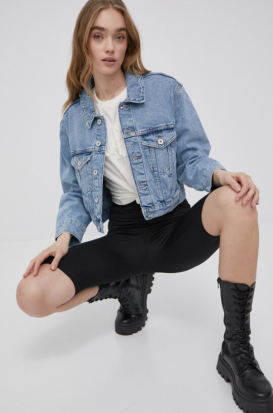 Only geacă din denim necaptusit albastru 15246727.LightBlueD