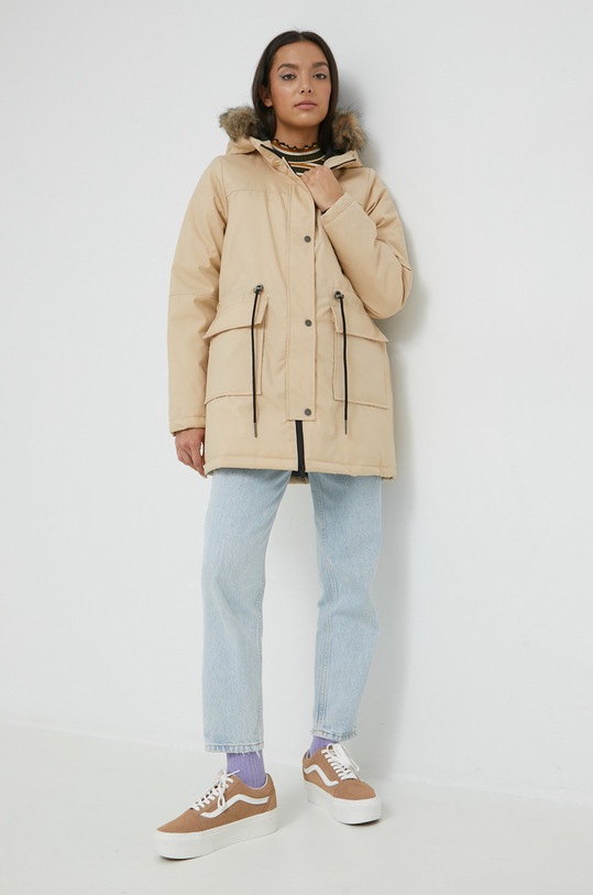Parka Noisy May s podšívkou béžová 27019265.IrishCream