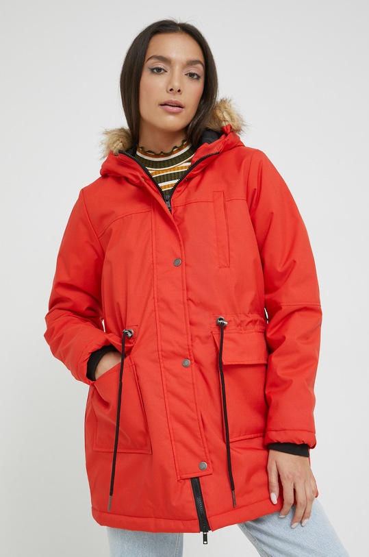 Parka Noisy May s podšívkou červená 27019265.MoltenLava