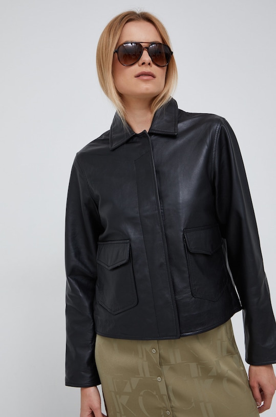 Selected Femme kurtka skórzana nieocieplane czarny 16085305.Black