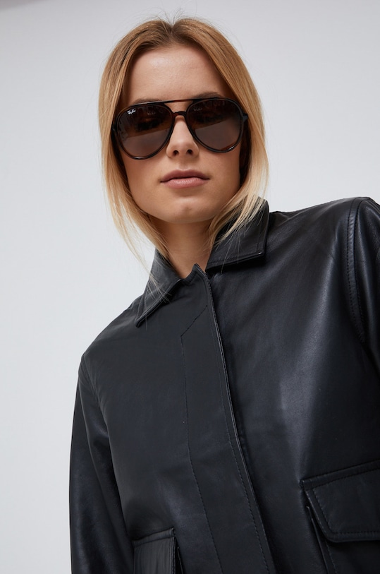 Selected Femme kurtka skórzana czarny 16085305.Black