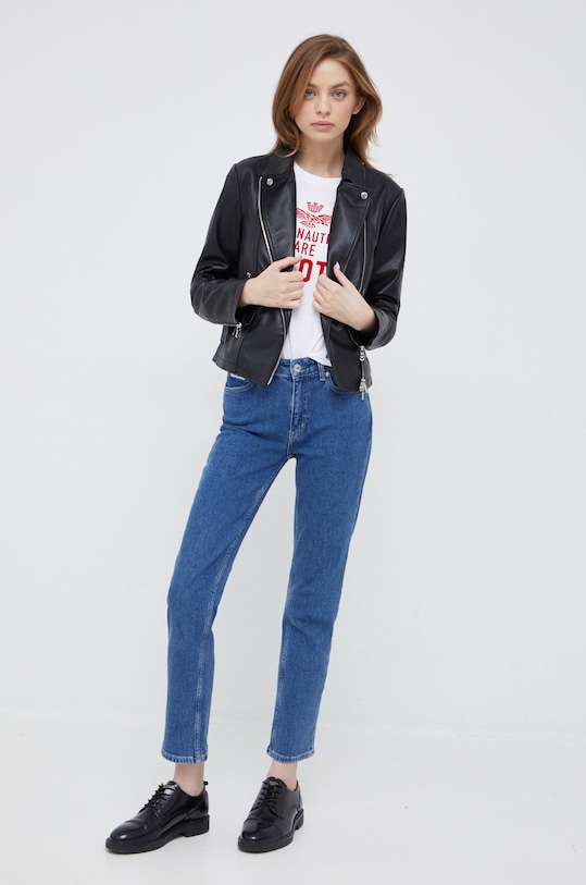 Emporio Armani geaca ramones de piele 0NB60P.02P07.NOS negru AA00