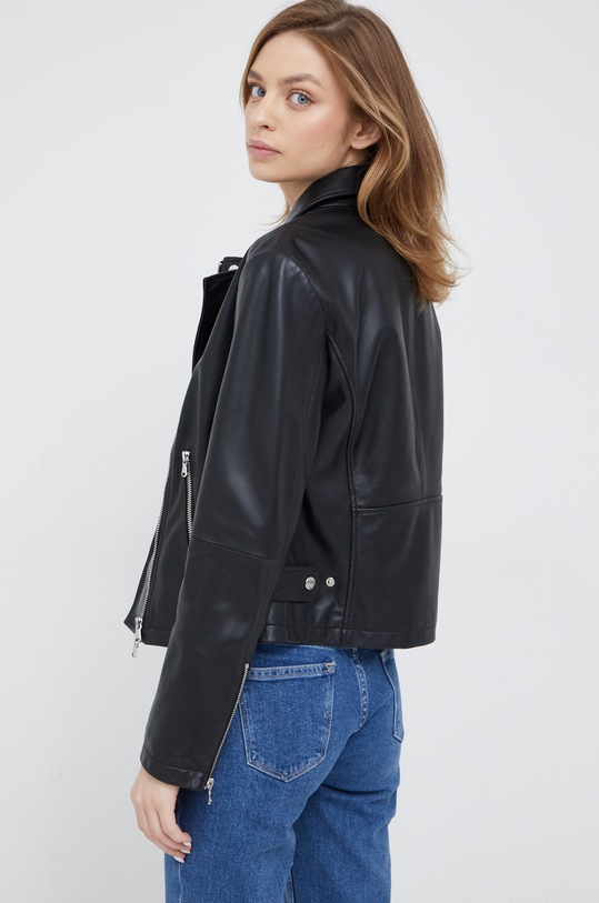 Îmbrăcăminte Emporio Armani geaca ramones de piele 0NB60P.02P07.NOS negru