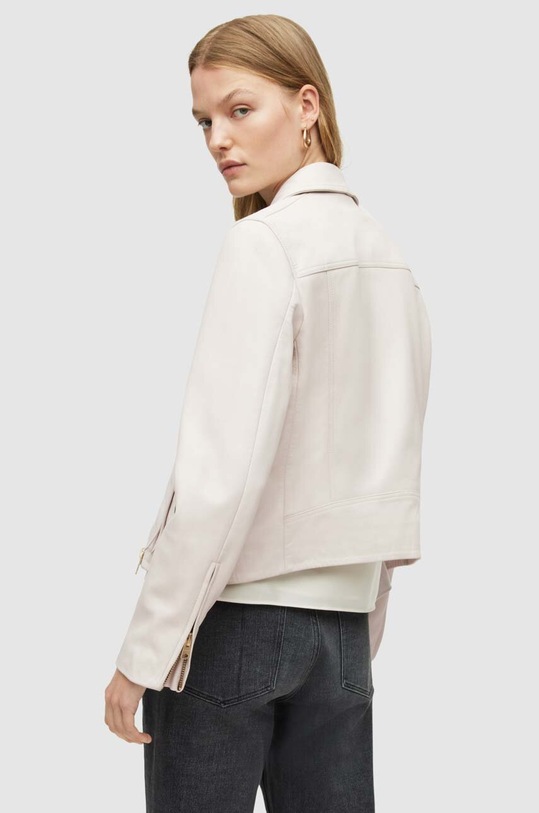 AllSaints ramoneska skórzana DALBY BIKER biały WL018N