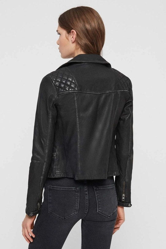 Îmbrăcăminte AllSaints geaca ramones de piele WL047C negru