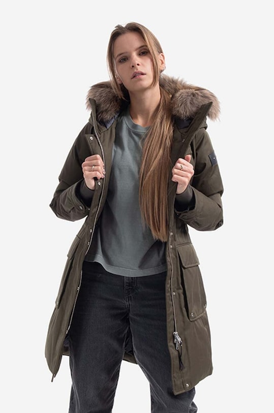 Woolrich down parka Yetna Raccoon with green CFWWOU0571FRUT1974