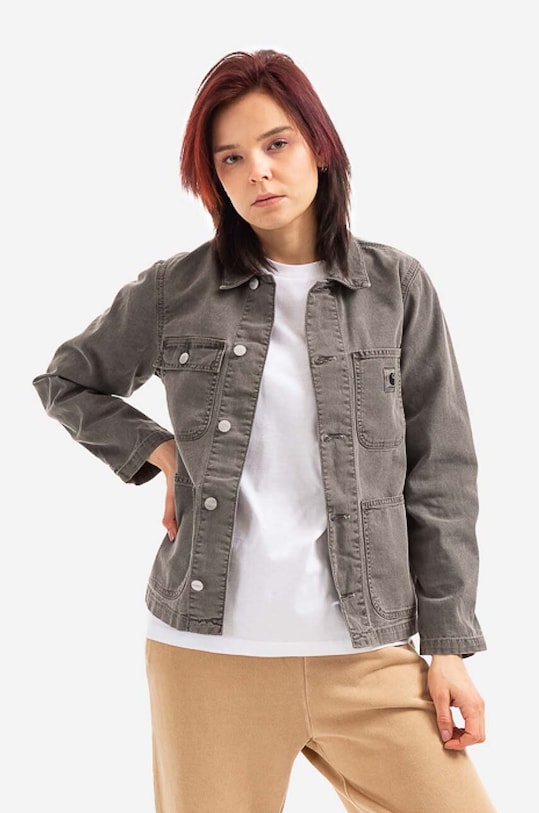 Carhartt WIP denim jacket Michigan Jacket non-insulated black I029152.